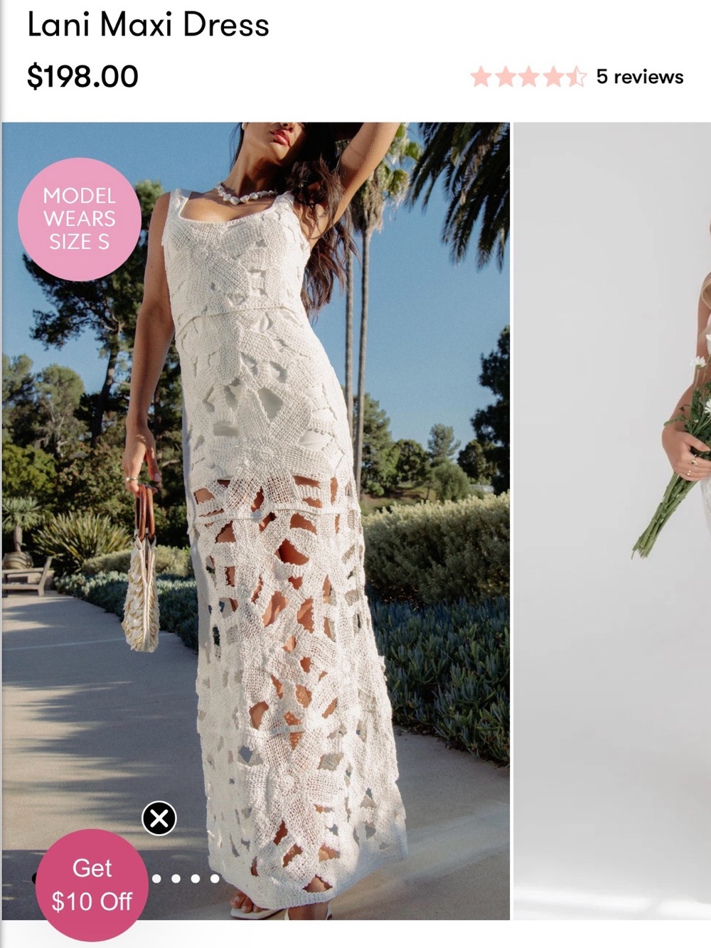 Show Me Your Mumu Weddings - Lani Maxi Dress — White Crochet Maxi Dress Size XS